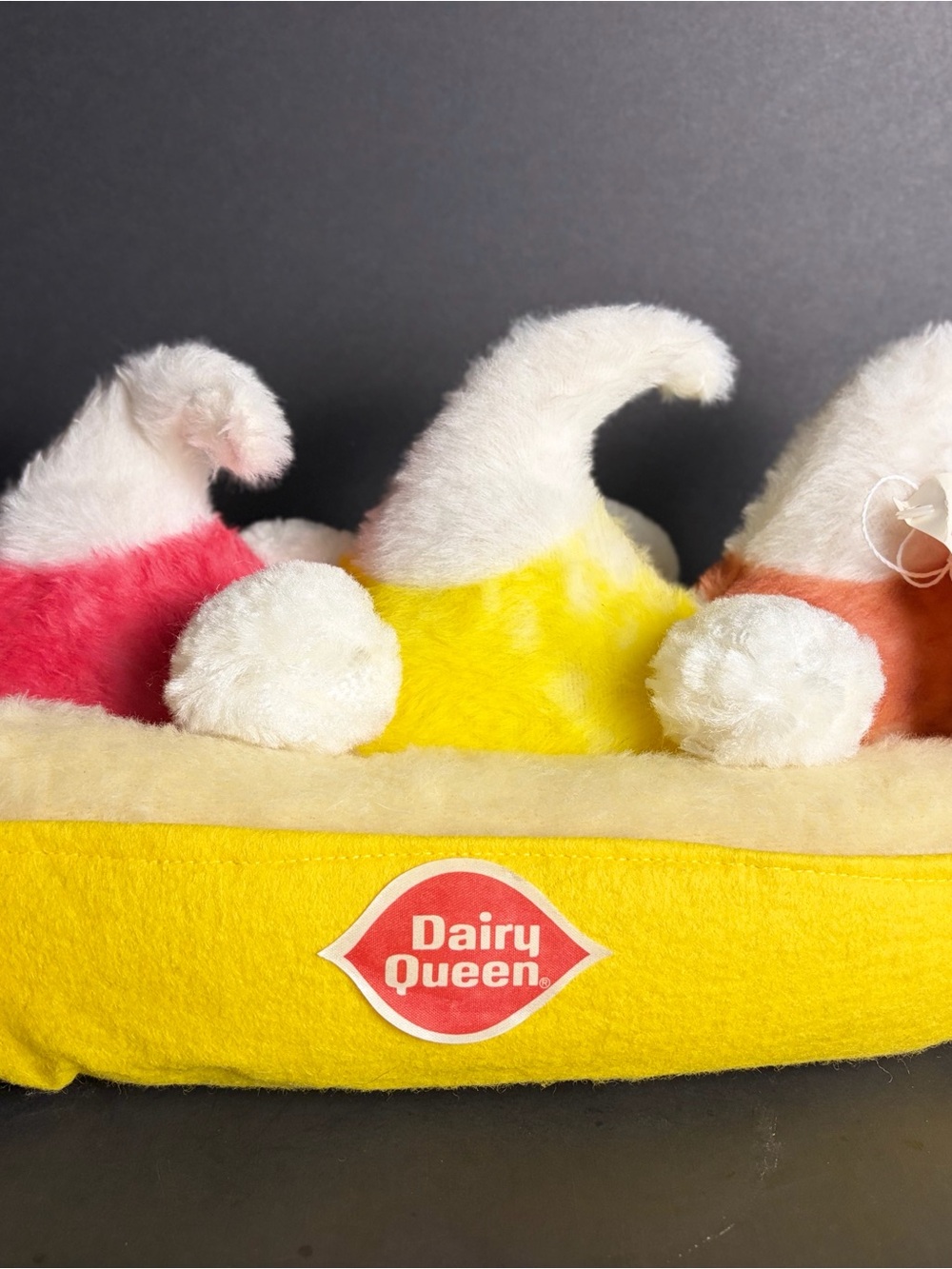 Vintage Large Dairy Queen DQ Plush Banana Split Happy Ice Cream w/Tags 1974